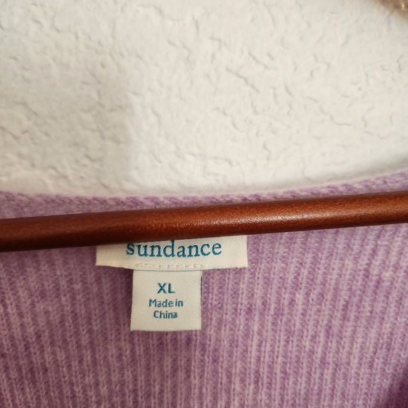 Sundance 100% Cashmere Lavender V-Neck Women's Sweater - Picture 2 of 8